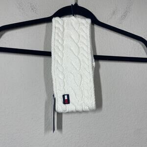 Tommy Hilfiger Womens Cable Knit Headpiece Headband Ivory Acrylic